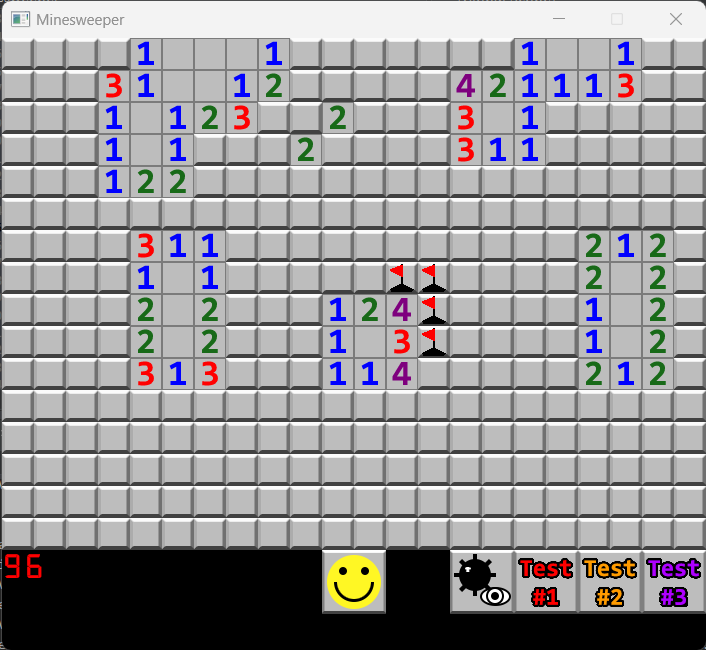 Screenshot of the Minesweeper Clone game