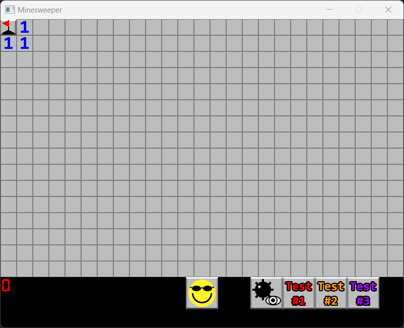 Screenshot of the Minesweeper Clone game