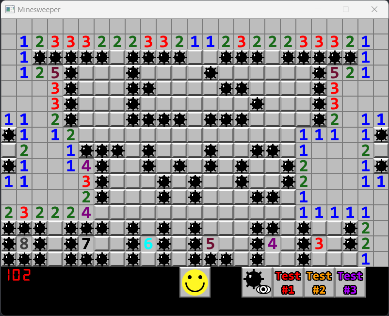 Screenshot of the Minesweeper Clone game