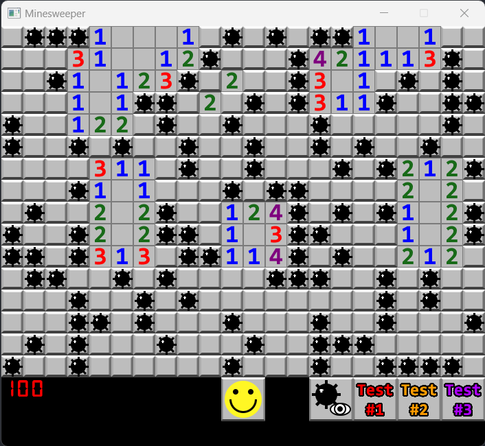 Screenshot of the Minesweeper Clone game