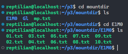 Screenshot of a terminal window navigating through the file system.