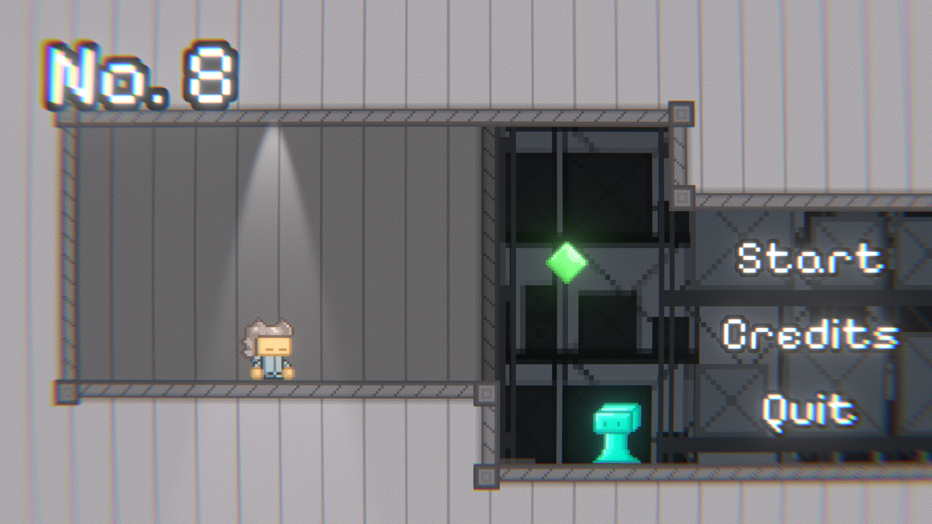 Screenshot of the Lab Escape game title screen.